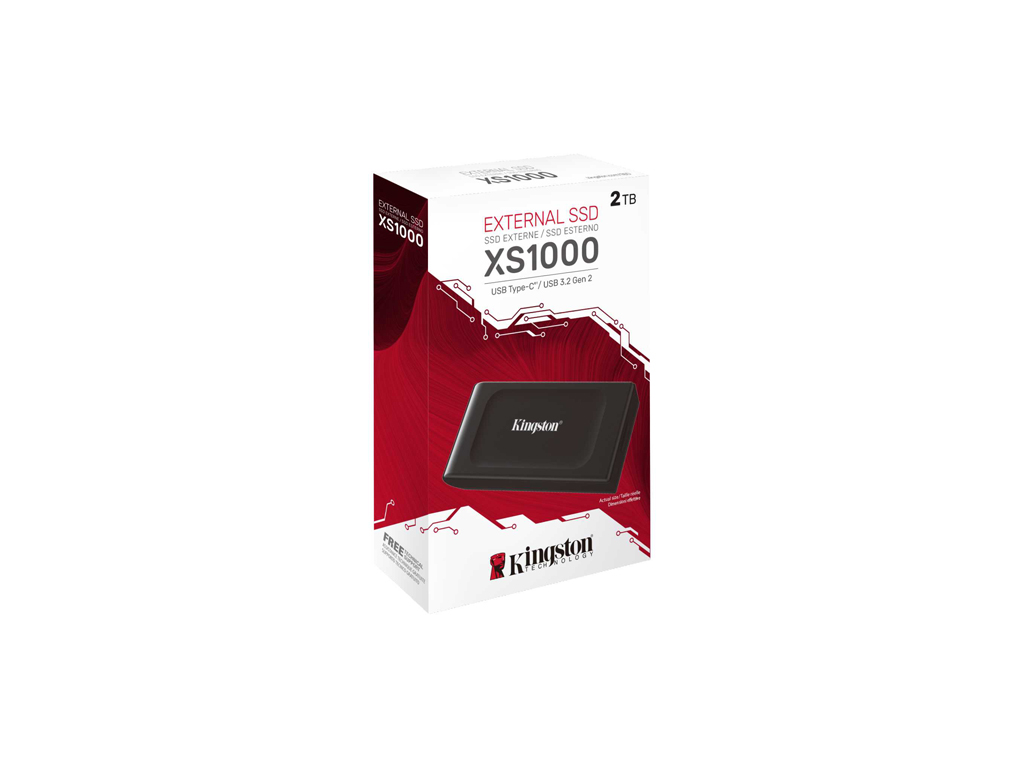 Vanjski SSD KINGSTON XS1000 (2TB, USB 3.2 Gen 2, USB-C, crni)-5